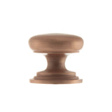 Quality image of Old English Lincoln Solid Brass Victorian Knob 38mm on Concealed Fix - Urban Satin Copper | Sku. oec1238usc | available from Trade Door Handles.