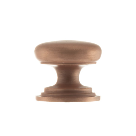 Quality image of Old English Lincoln Solid Brass Victorian Knob 38mm on Concealed Fix - Urban Satin Copper | Sku. oec1238usc | available from Trade Door Handles.