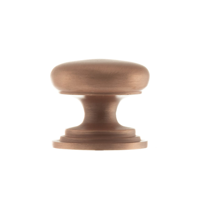 Quality image of Old English Lincoln Solid Brass Victorian Knob 38mm on Concealed Fix - Urban Satin Copper | Sku. oec1238usc | available from Trade Door Handles.