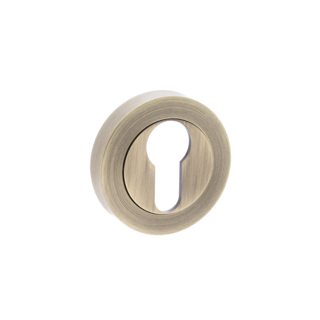 Quality image of Old English Euro Escutcheons - Matt Antique Brass | Sku. oeescemab | available from Trade Door Handles.