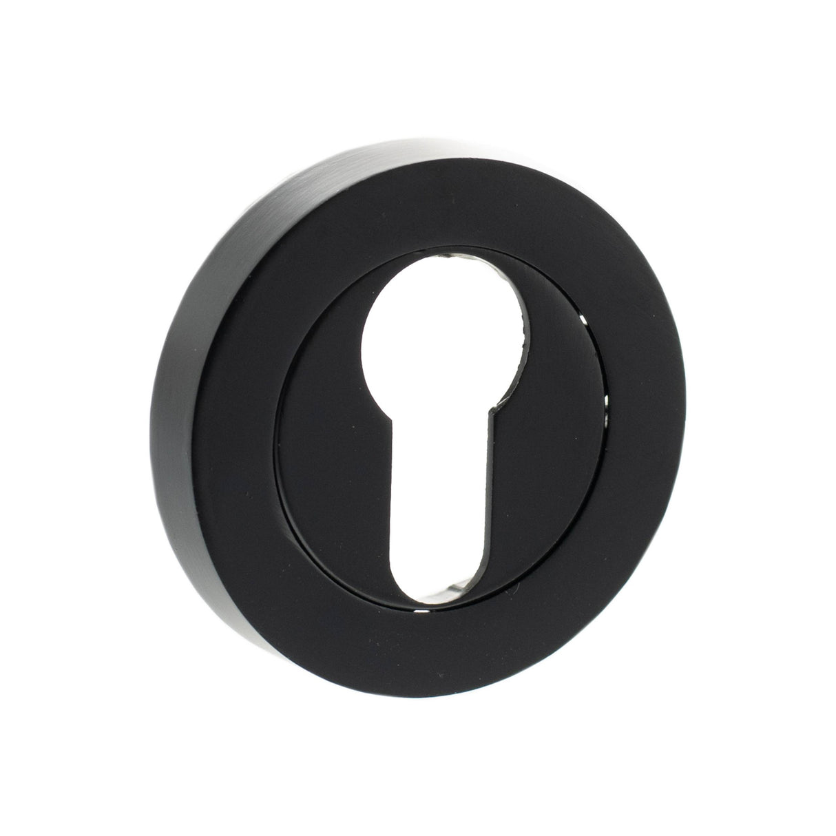 Quality image of Old English Euro Escutcheons - Matt Black | Sku. oeescemb | available from Trade Door Handles.