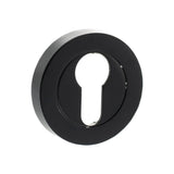 Quality image of Old English Euro Escutcheons - Matt Black | Sku. oeescemb | available from Trade Door Handles.