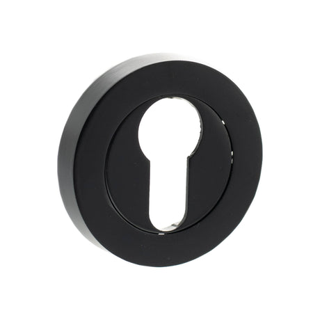 Quality image of Old English Euro Escutcheons - Matt Black | Sku. oeescemb | available from Trade Door Handles.