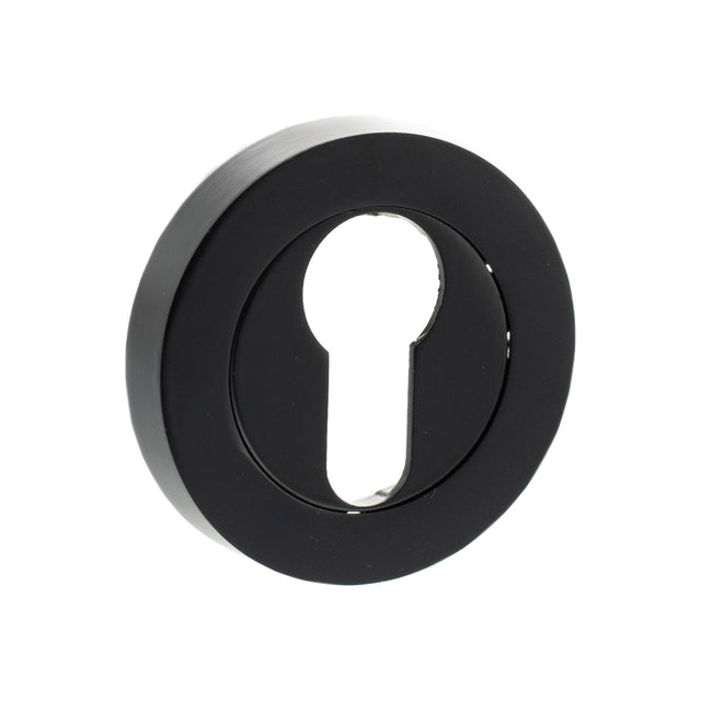 Quality image of Old English Euro Escutcheons - Matt Black | Sku. oeescemb | available from Trade Door Handles.
