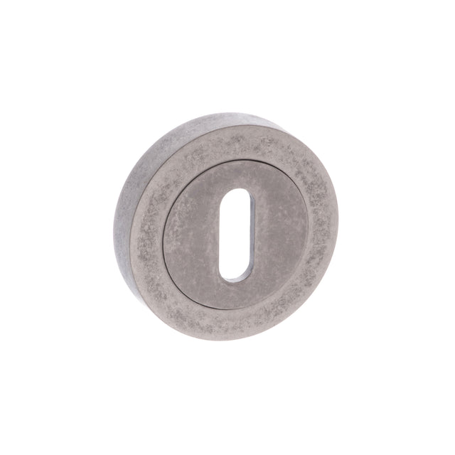 Quality image of Old English Key Escutcheons - Distressed Silver | Sku. oeesckds | available from Trade Door Handles.