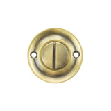 Quality image of Old English Solid Brass Oval WC Turn and Release - Antique Brass | Sku. oeowcab | available from Trade Door Handles.