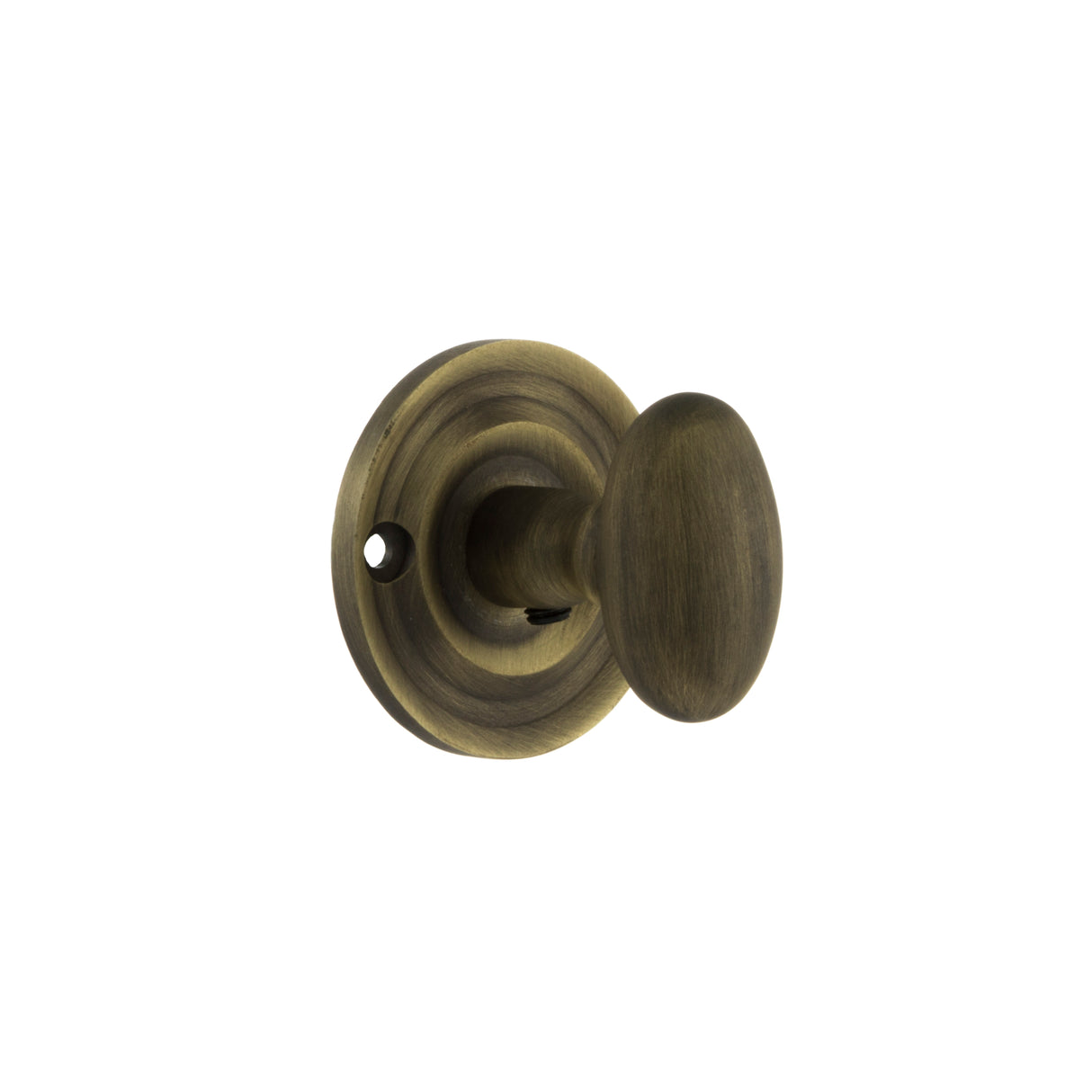 Quality image of Old English Solid Brass Oval WC Turn and Release - Matt Antique Brass | Sku. oeowcmab | available from Trade Door Handles.