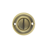 Quality image of Old English Solid Brass Oval WC Turn and Release - Matt Antique Brass | Sku. oeowcmab | available from Trade Door Handles.