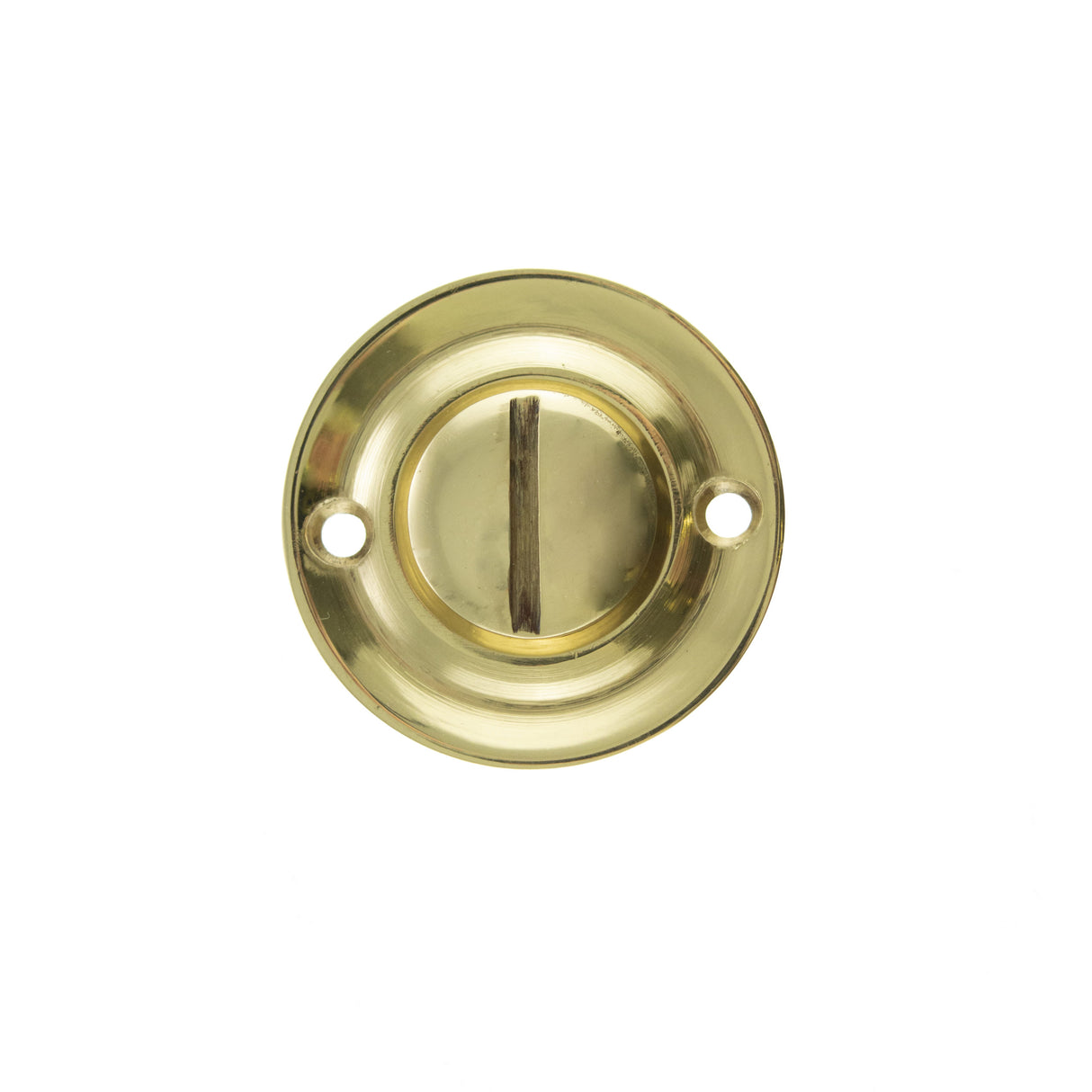Quality image of Old English Solid Brass Oval WC Turn and Release - Polished Brass | Sku. oeowcpb | available from Trade Door Handles.