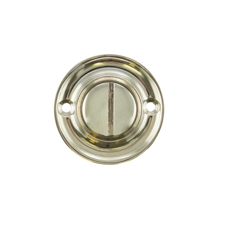 Quality image of Old English Solid Brass Oval WC Turn and Release - Polished Nickel | Sku. oeowcpn | available from Trade Door Handles.