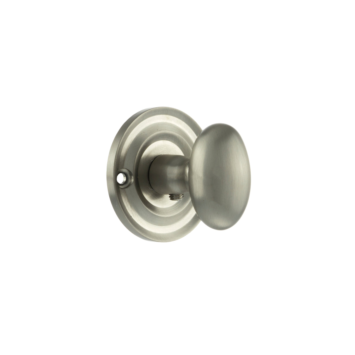 Quality image of Old English Solid Brass Oval WC Turn and Release - Satin Nickel | Sku. oeowcsn | available from Trade Door Handles.