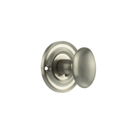 Quality image of Old English Solid Brass Oval WC Turn and Release - Satin Nickel | Sku. oeowcsn | available from Trade Door Handles.