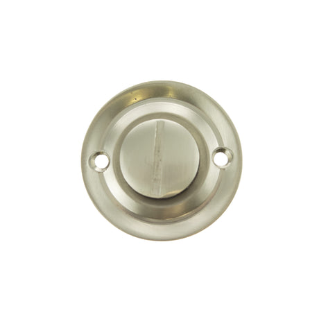Quality image of Old English Solid Brass Oval WC Turn and Release - Satin Nickel | Sku. oeowcsn | available from Trade Door Handles.