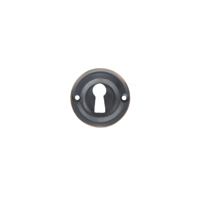Quality image of Old English Solid Brass Open Key Hole Escutcheons - Antique Copper | Sku. oerkeac | available from Trade Door Handles.