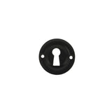 Quality image of Old English Solid Brass Open Key Hole Escutcheons - Matt Black | Sku. oerkemb | available from Trade Door Handles.