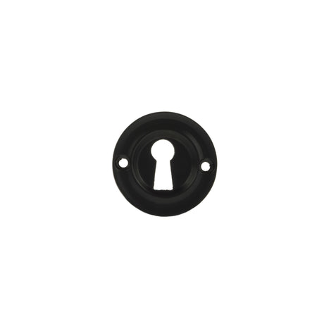 Quality image of Old English Solid Brass Open Key Hole Escutcheons - Matt Black | Sku. oerkemb | available from Trade Door Handles.