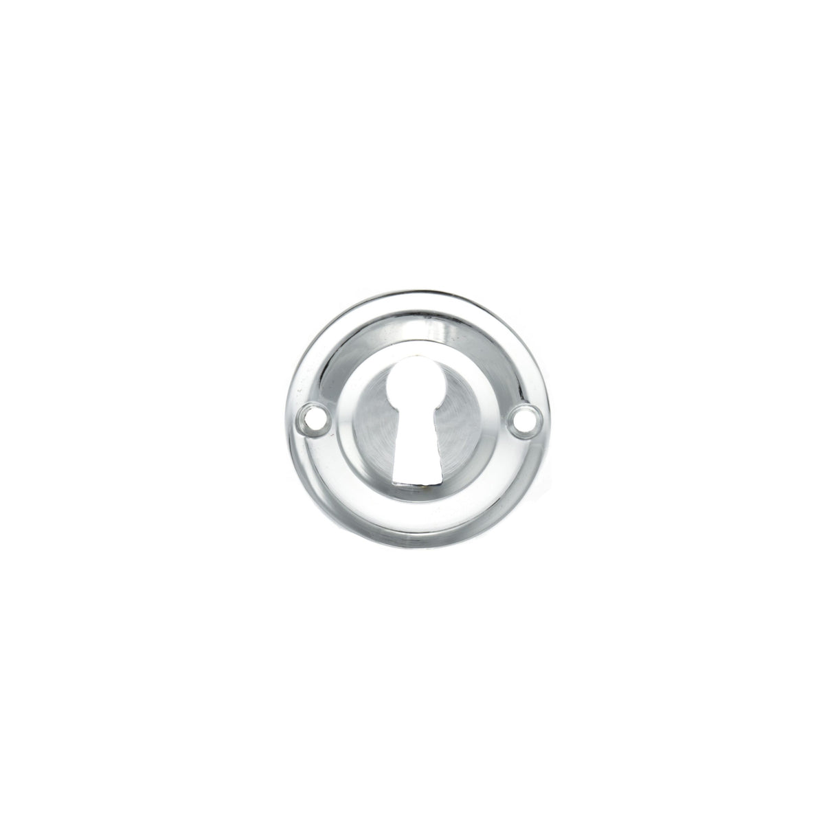 Quality image of Old English Solid Brass Open Key Hole Escutcheons - Polished Chrome | Sku. oerkepc | available from Trade Door Handles.
