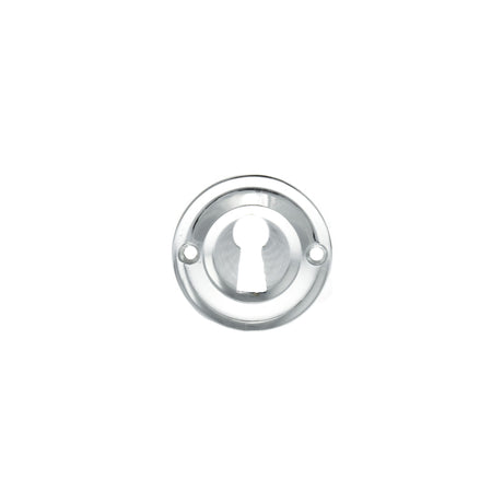 Quality image of Old English Solid Brass Open Key Hole Escutcheons - Polished Chrome | Sku. oerkepc | available from Trade Door Handles.