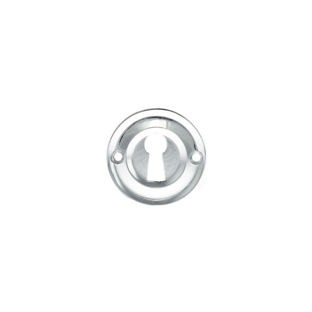 Quality image of Old English Solid Brass Open Key Hole Escutcheons - Polished Chrome | Sku. oerkepc | available from Trade Door Handles.