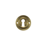 Quality image of Old English Solid Brass Open Key Hole Escutcheons - Satin Brass | Sku. oerkesb | available from Trade Door Handles.