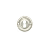 Quality image of Old English Solid Brass Open Key Hole Escutcheons - Satin Nickel | Sku. oerkesn | available from Trade Door Handles.