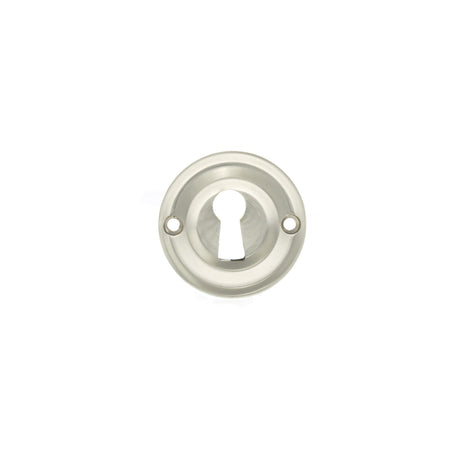 Quality image of Old English Solid Brass Open Key Hole Escutcheons - Satin Nickel | Sku. oerkesn | available from Trade Door Handles.