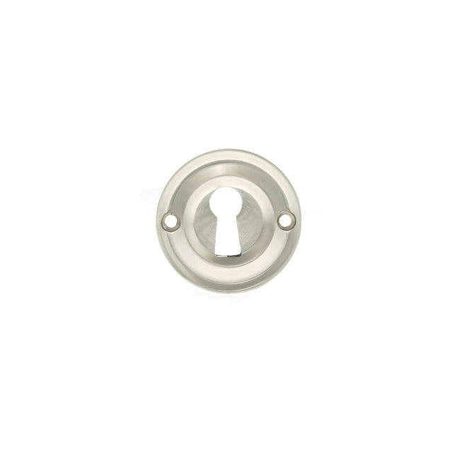 Quality image of Old English Solid Brass Open Key Hole Escutcheons - Satin Nickel | Sku. oerkesn | available from Trade Door Handles.