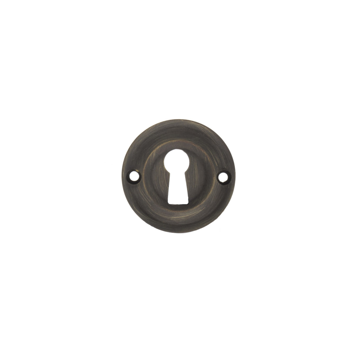 Quality image of Old English Solid Brass Open Key Hole Escutcheons - Urban Bronze | Sku. oerkeub | available from Trade Door Handles.