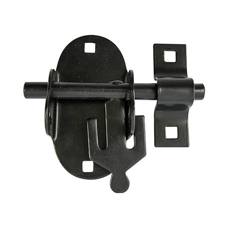 This is an image of Timco - Oval Padbolt - Black 4" (1 Each TIMbag) OP4BP