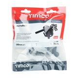 This is an image of Timco - Oval Padbolt - Black 4" (1 Each TIMbag) OP4BP