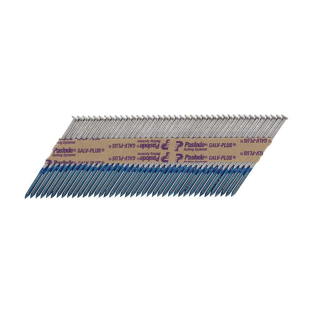This is an image of Paslode IM360Ci Nails & Fuel Cells Trade Pack - Ring Shank - Galvanised + - 141075 2.8 x 51mm/3CFC (3300 PCS Box) PAS141075