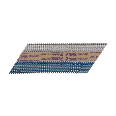 This is an image of Paslode IM360Ci Nails & Fuel Cells Retail Pack - Ring Shank - Galvanised + - 141079 2.8 x 63mm/1CFC (1100 PCS Box) PAS141079