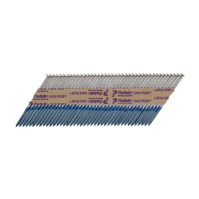 This is an image of Paslode IM360Ci Nails & Fuel Cells Retail Pack - Ring Shank - Galvanised + - 141079 2.8 x 63mm/1CFC (1100 PCS Box) PAS141079