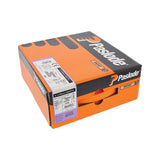 This is an image of Paslode IM350+ Nails & Fuel Cells Trade Pack - Plain Shank - Galvanised + - 141234 3.1 x 90mm/2CFC (2200 PCS Box) PAS141234