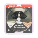 This is an image of Timco - PCD Fibre Cement Saw Blade 216 x 30 x 8T (1 Each Clamshell) PCD216308