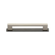 High quality image of the Heritage Brass Cabinet Pull Metro Design with Plate 96mm CTC Matt Bronze/Satin Nickel Finish | Sku. pl0337-96-bsn | Discounted prices available from Trade Door Handles