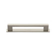High quality image of the Heritage Brass Cabinet Pull Metro Design with Plate 96mm CTC Satin Nickel Finish | Sku. pl0337-96-sn | Discounted prices available from Trade Door Handles
