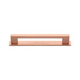 High quality image of the Heritage Brass Cabinet Pull Metro Design with Plate 96mm CTC Satin Rose Gold Finish | Sku. pl0337-96-srg | Discounted prices available from Trade Door Handles
