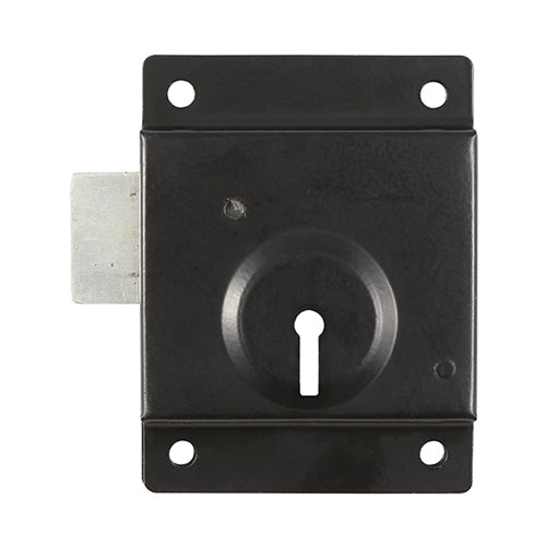 This is an image of Timco - Press Lock - Black 3" (1 Each Plain Bag) PL3BB