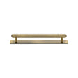 High quality image of the Heritage Brass Cabinet Pull Step Design with Plate 128mm CTC Antique Brass Finish | Sku. pl4410-128-at | Discounted prices available from Trade Door Handles