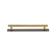 High quality image of the Heritage Brass Cabinet Pull Step Design with Plate 128mm CTC Matt Bronze/Satin Brass Finish | Sku. pl4410-128-bsb | Discounted prices available from Trade Door Handles