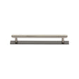 High quality image of the Heritage Brass Cabinet Pull Step Design with Plate 128mm CTC Matt Bronze/Satin Nickel Finish | Sku. pl4410-128-bsn | Discounted prices available from Trade Door Handles