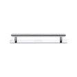 High quality image of the Heritage Brass Cabinet Pull Step Design with Plate 128mm CTC Polished Chrome Finish | Sku. pl4410-128-pc | Discounted prices available from Trade Door Handles