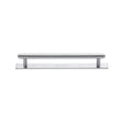 High quality image of the Heritage Brass Cabinet Pull Step Design with Plate 128mm CTC Satin Chrome Finish | Sku. pl4410-128-sc | Discounted prices available from Trade Door Handles