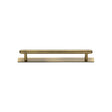 High quality image of the Heritage Brass Cabinet Pull Step Design with Plate 96mm CTC Antique Brass Finish | Sku. pl4410-96-at | Discounted prices available from Trade Door Handles