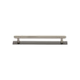 High quality image of the Heritage Brass Cabinet Pull Step Design with Plate 96mm CTC Matt Bronze/Satin Nickel Finish | Sku. pl4410-96-bsn | Discounted prices available from Trade Door Handles