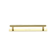 High quality image of the Heritage Brass Cabinet Pull Step Design with Plate 96mm CTC Polished Brass Finish | Sku. pl4410-96-pb | Discounted prices available from Trade Door Handles