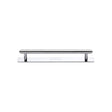 High quality image of the Heritage Brass Cabinet Pull Step Design with Plate 96mm CTC Polished Chrome Finish | Sku. pl4410-96-pc | Discounted prices available from Trade Door Handles