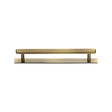 High quality image of the Heritage Brass Cabinet Pull Hexagonal Design with Plate 128mm CTC Antique Brass Finish | Sku. pl4422-128-at | Discounted prices available from Trade Door Handles