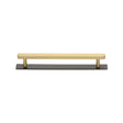 High quality image of the Heritage Brass Cabinet Pull Hexagonal Design with Plate 128mm CTC Matt Bronze/Satin Brass Finish | Sku. pl4422-128-bsb | Discounted prices available from Trade Door Handles